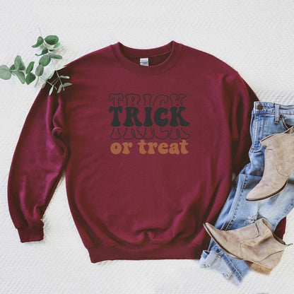 Trick Or Treat Stacked Graphic Sweatshirt