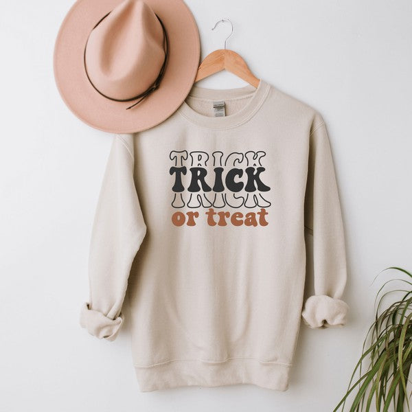 Trick Or Treat Stacked Graphic Sweatshirt