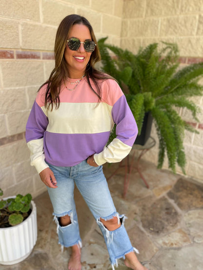 PREORDER: Finnley Colorblock Pullover in Four Colors