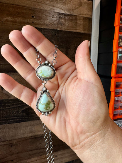 Palomino turquoise necklace lariat