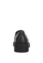 Ashby Faux Leather Chunky Block Heel Loafers