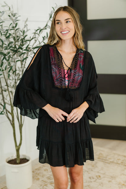 Boheme Bay Swim Cover Up in Black
