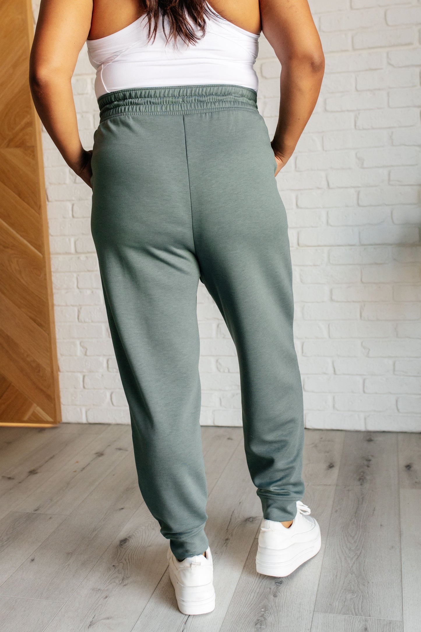 Center Seam Scuba Joggers in Ash Jade