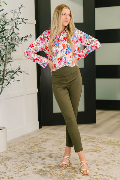 Distinguished Guest Floral Button Down