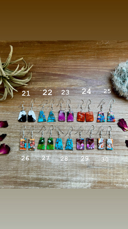 Mini Slab Earrings - Pick your style