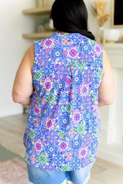 Lizzy Tank Top in Royal Bouquet