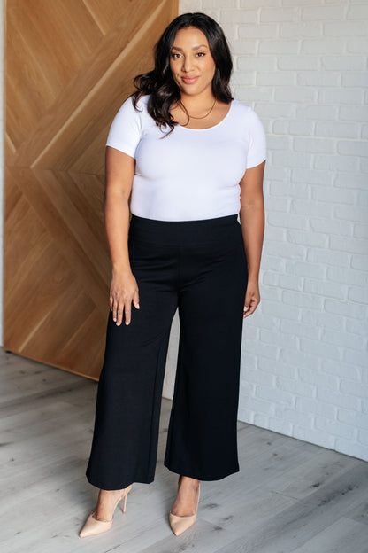 Magic Wide Leg Crop Pants in Black