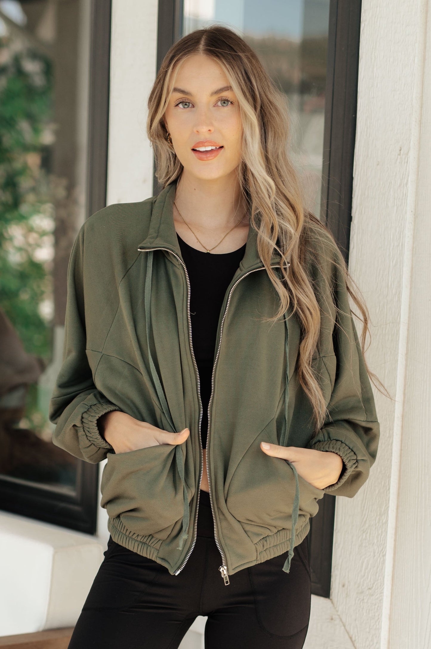 Miss You More Zip Up Sweatshirt