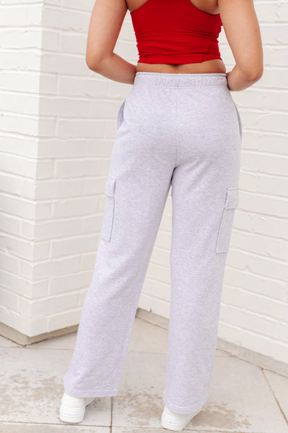 Run, Don't Walk Cargo Sweatpants in Grey