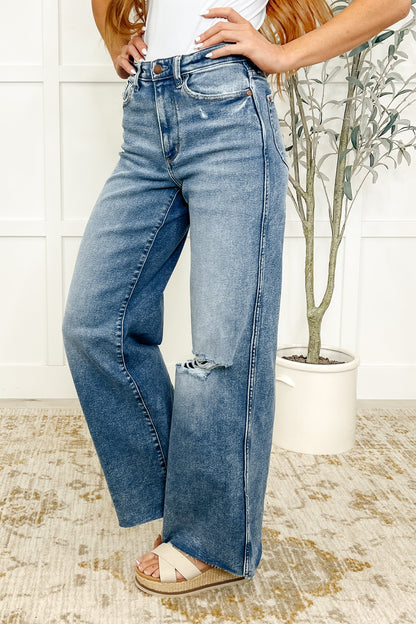 Tucker High Rise Vintage Wash Wide Leg Jeans
