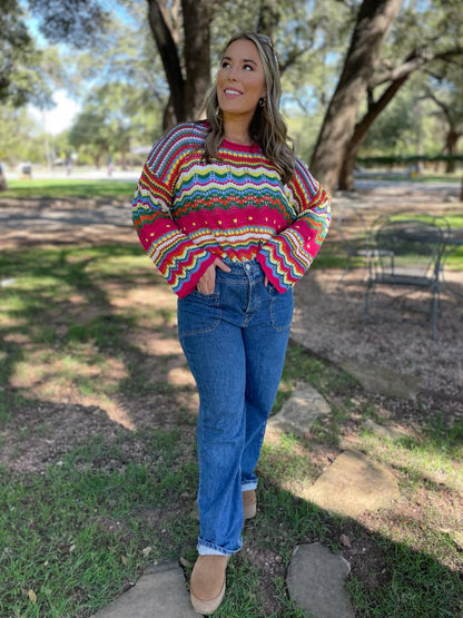 PREORDER: Abilene Crochet Sweater