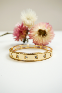 CZ Love Gold Bracelet