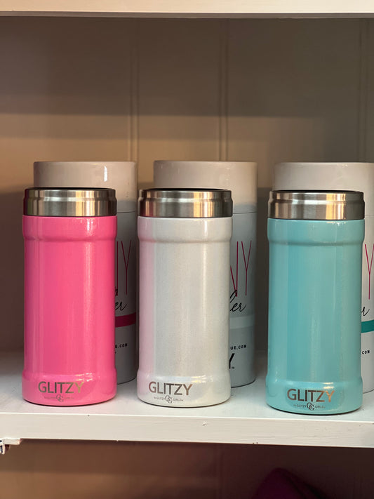 Glitzy Slim Can Coolers