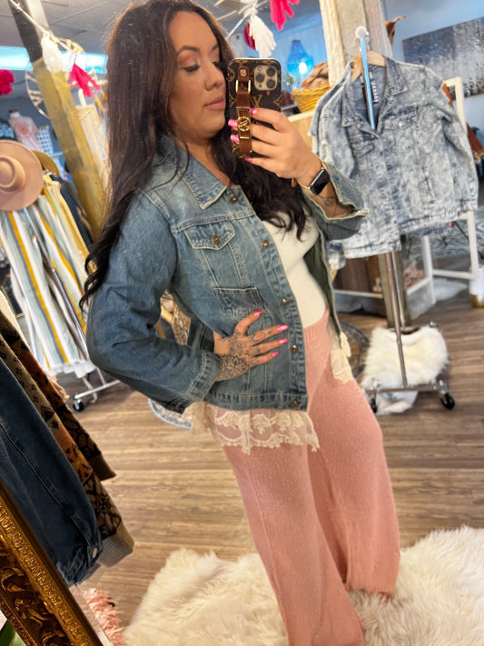 Lace Out Denim Jacket